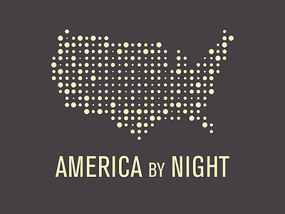 America By Night Logo identity design logos typography