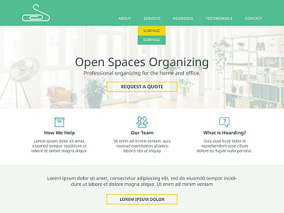 Open Spaces Organizing Homepage iconography identity design ui web design