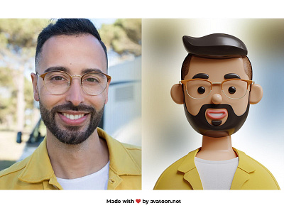 Custom 3D Portrait 3d animation avatar blender branding cartoon design face illustration logo man sketch