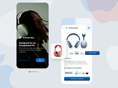 AirPods Max Product page branding design iphone mockup ui uidesign uiux uiuxdesign uiuxdesigner ux