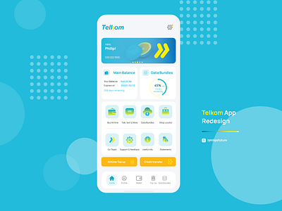 My Telkom App redesign branding design illustration ui uidesign uiux uiuxdesign ux