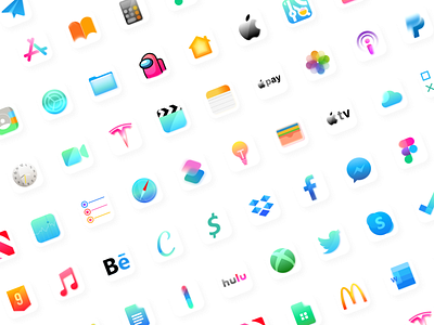 🍭Candy icon pack (Glassmorphism) candy icon iconpack ios14 ui uidesign uiux