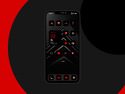 Red & Black iOS 14 icons black design icons ios ios app design ios14 minimal red ui