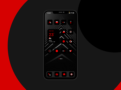 Red & Black iOS 14 icons