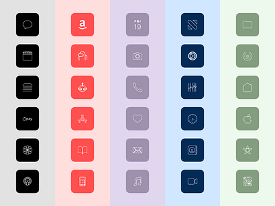 (Freebie) Minimal iOS Icons design free freebie ios ios14 ipad iphone ui uidesign uiux