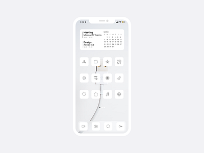 White Minimal Icons icons ios ios14 ipad iphone ui uidesign uiux