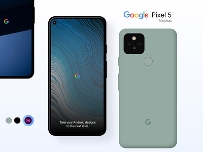 Google Pixel 5 Mockup branding design illustration ios14 iphone logo mockup ui uidesign uiux