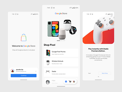 Google Store Concept branding design illustration ios14 iphone logo mockup ui uidesign uiux