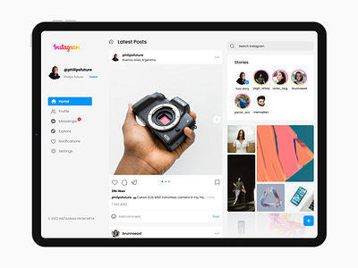 Instagram for iPad concept