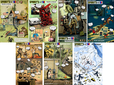 Sparky's In The USA Comic comic graphic design