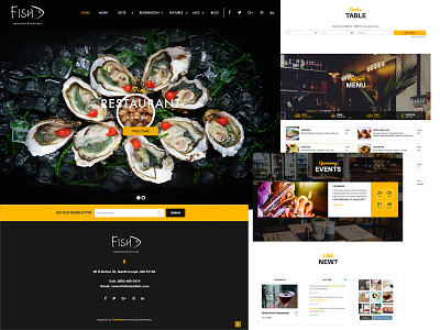 Fish Restaurant & Wine Bar advertising business ecommerce design food and drink restaurant branding restaurants website website design