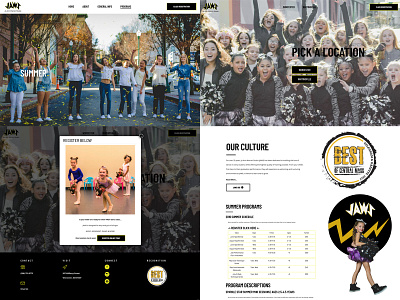 Jaws Website advertising dance studio ecommerce design photoshop small business studio website website design websites