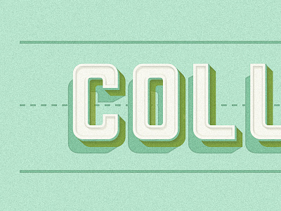 Collection layered type type typography