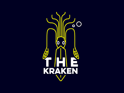 "The Kraken" logo concept boat branding creative designer fishing flat graphicdesigner icon lineart minimal sea ship