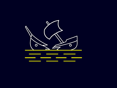 Kraken story logos boat branding creative designer fishing flat graphicdesigner icon lineart minimal sea ship