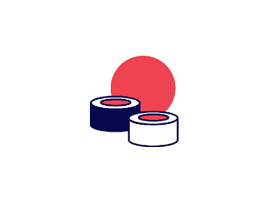 Sushi icon set brand branding colors creative icons japan lineart logo sushi