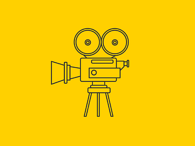 Movies Icons brand camera cine cinema creative lineart logo micro movies