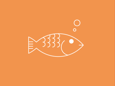 fishy icon branding doodle fish icon illustration lineart logo sea seafood