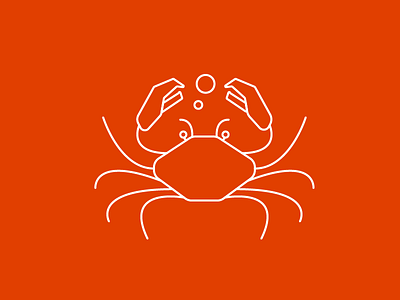 Crab icon branding doodle fish icon illustration lineart logo sea seafood