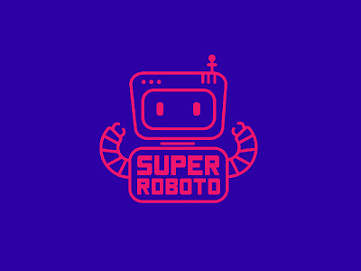 Logo concept for "Super Roboto" brand branding colors creative designer flat graphicdesigner icon illustration lineart logo minimal