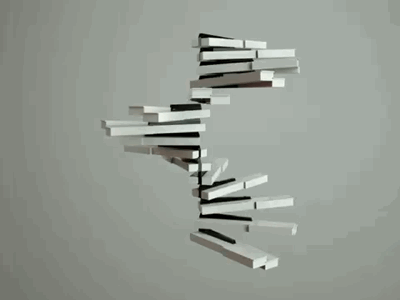 Piano_Stairphony 3d animation c4d motion design motion graphics octane
