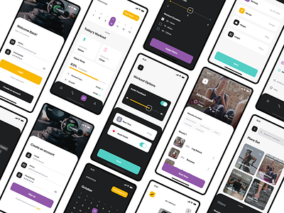 Fitness App app design brand design exercise fitnes fitness app mobile mobile app popular product ui uidesign