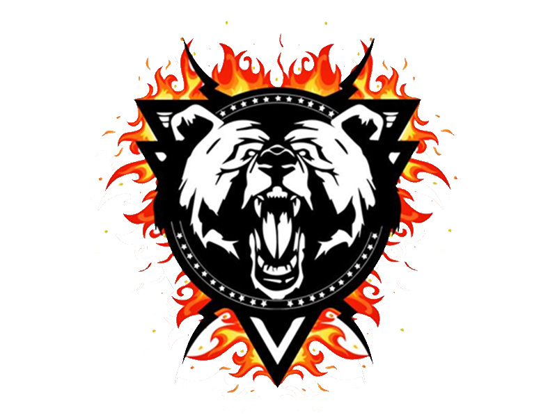 Logo design for an Alaskan Outfitter fire bear logo outfitter alaska