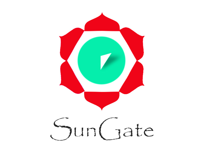 Logo design for a meditation class papyrus logo sun clock mandala meditation