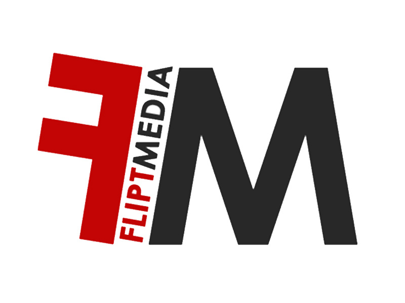 Logo design for a digital media startup logo flipt minimal