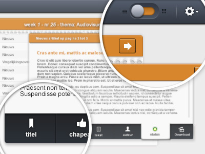 Webapp - Magazine management - Article app button design icons interface slide ui user web