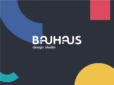 Bauhaus 30dayschallenge bauhaus colorful design studio logo logo design logodesign logotype minimalist wordmark wordmark logo