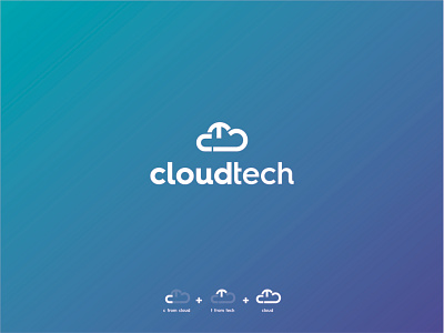 CloudTech 30dayschallenge cloud logo cloudtech cloudtech logo icon logo logo design logodesign minimalist software company software logo tech logo