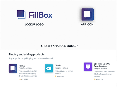 FillBox app logo box logo fill logo fillbox fulfillment fulfillment logo logo logodesign logodesigner minimalist shopify shopify app