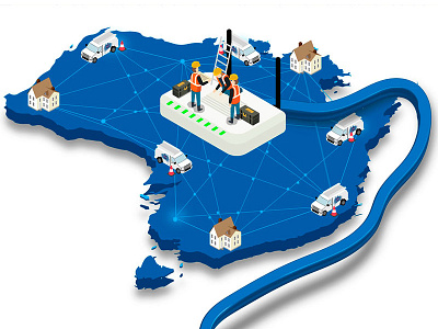 Isometric Australian Map for an Infographic 3d australia blue illustration illustrator infographic isometric isometric illustration isometric map map