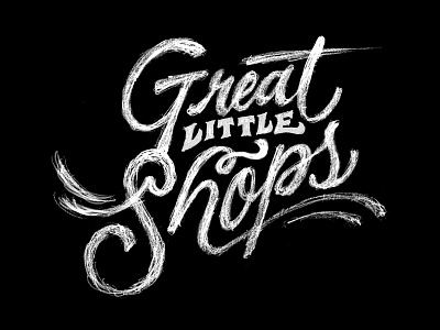Great Little Shops Sketch 2 handlettering lettering title