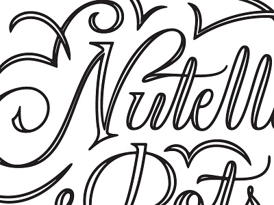 Nutella Recipe Title hand lettering illustrator lettering title