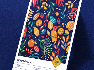 Poster Ecaodorian. art brand branding cacao design graphic design illustration logo pack packaging type typography ui ux vector
