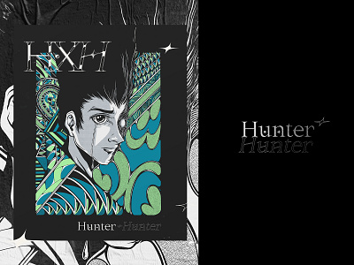 Gon Hunter x Hunter. anime art brand branding collage color design drawing illustration logo manga type typography vector