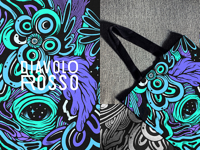 Tote Bag for Diavolo Rosso art brand branding craft design digital drawing handmade illustration logo logotype procreate totebag type typography vector