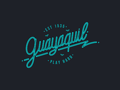 Guayaquil branding flat graphic illustration letter lettering logo type typo typography vector