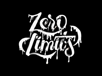 Zero limits illustration lettering photoshop typography ui