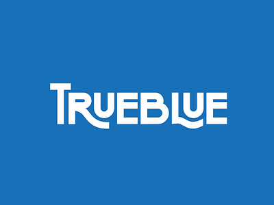 Trueblue blue branding clean design designer dribbble flat lettering logotype typography vector