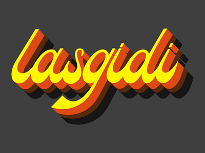 Lasgidi lettering 3d design flat hand lettering illustration typography