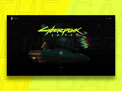 Cyberpunk Home / Trailer / Proposal 2077 after effects cyberpunk glitch interaction designer invision studio invisionstudio paralax parallax scrolling parallax website ui ux ui ux user videogame web