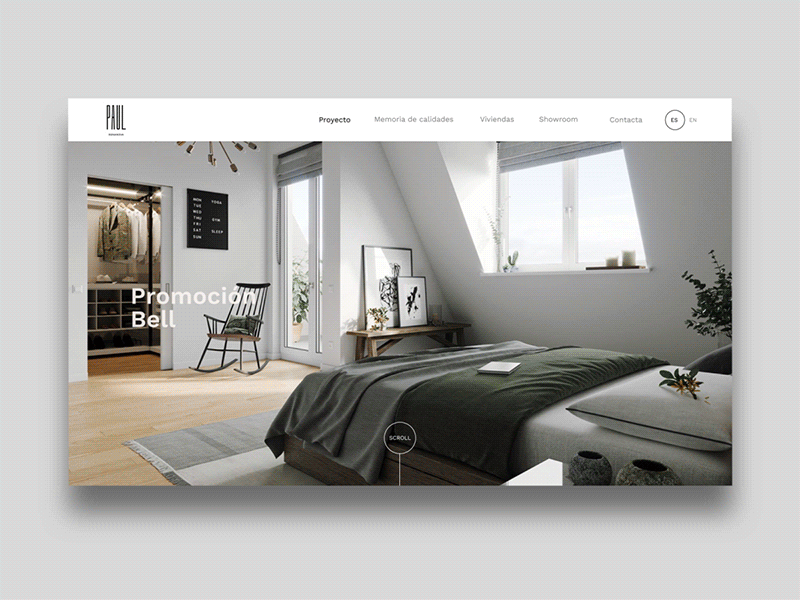 Paul / Promotion Animation after effects architecture parallax parallax website real estate ui ux web