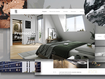 Paul / Promotion collage architecture parallax real estate ui ux webdesign