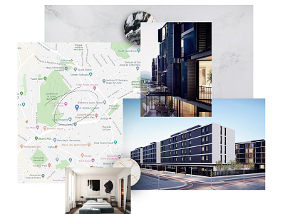 Paul / Map architecture design identity map real estate style web