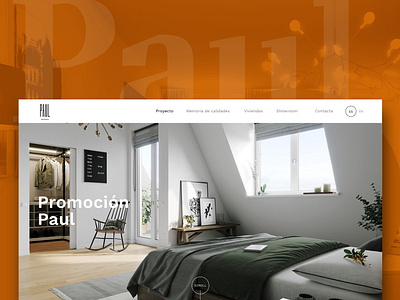 Paul Header / website architeture branding identity real estate website