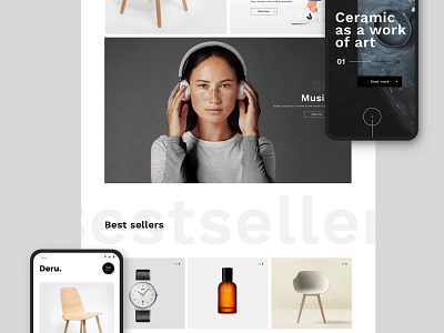 Deru / website architecture deru ecomerce identity parallax store ui
