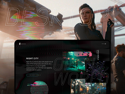 Cyberpunk 2077 / Night City 2077 after effects cyberpunk design identity parallax parallax website ui ux web